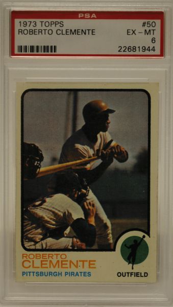 Roberto Clemente Pittsburgh Pirates - 1973 TOPPS - PSA Graded 6