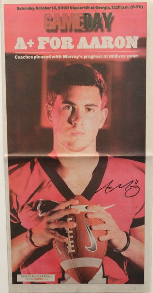 Aaron Murray Autographed Athens Banner-Herald - October 16, 2010