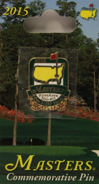 2015 Masters Commemorative Pin Representing the 15th Hole, Firethorn