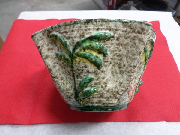 Fanciullacci Bros Handkerchief Vase Vitrified Ceramic Italy Glazed Air-Brushed