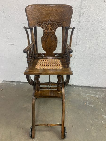 Waite Chair Company Vintage Highchair & Stroller