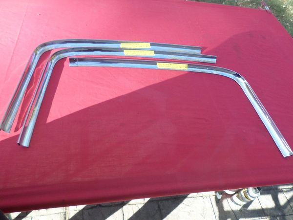 1966 1967 Chevelle GM A Body 2-Dr Upper Rear Window Trim GTO Skylark Cutlass 3pc