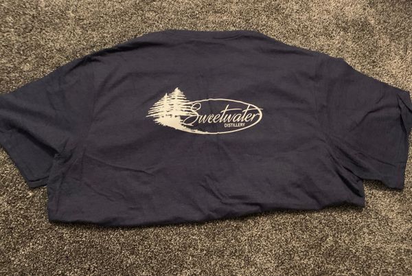 Sweetwater Distillery Dark Blue with White Lettering Shirt-2XL