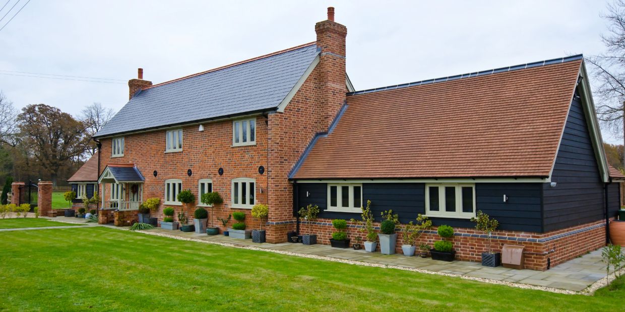 Timber framed house, finished in a traditional style