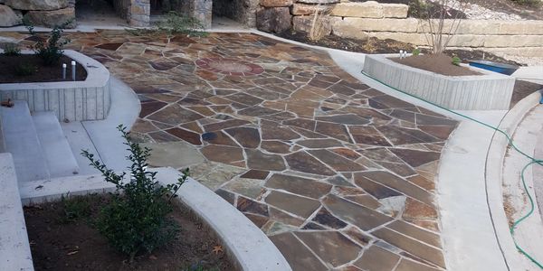masonry patio, landscaper, landscaping, flagstone patio, kansas city, parkville, platte city, overla