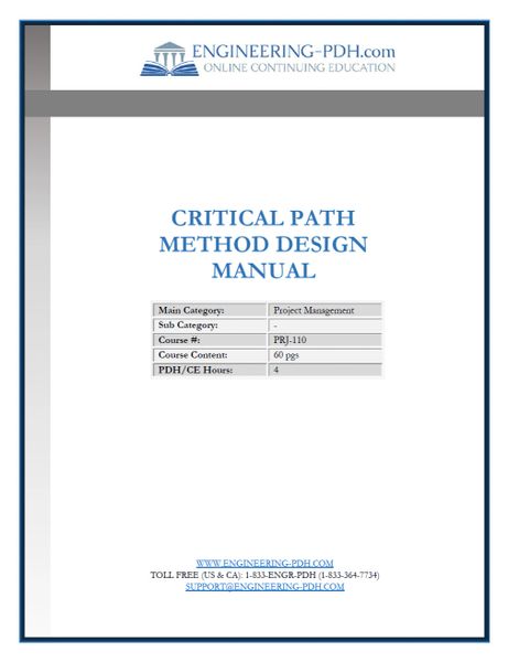 PRJ-110 (4 Hrs) - Critical Path Method Design Manual