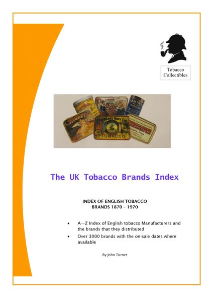 The UK Tobacco Brands Index 1870 -1970