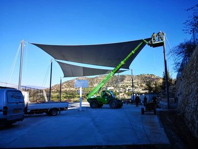 Shade sail service and maintenance contracts from Shadeports Plus Ltd in Cyprus.