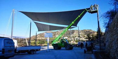 Shade sail service and maintenance contracts from Shadeports Plus Ltd in Cyprus.