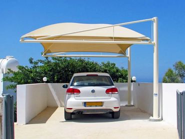 a carport providing car shade by Shadeports Plus Cyprus.