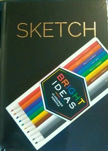 Sketchbook and Bright Ideas Colored Pencil Set