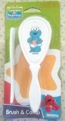 Sesame Beginnings Cookie Monster Brush and Comb Set