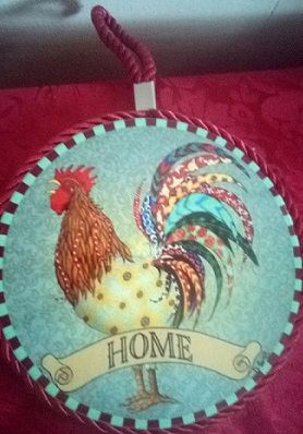 Colorful Rooster Hanging Trivet