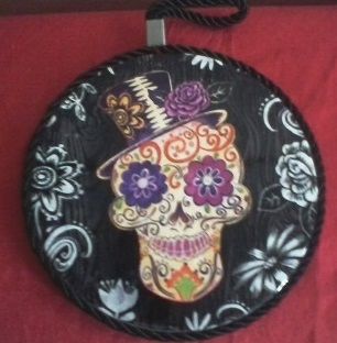 Funky Sugar Skull Trivet