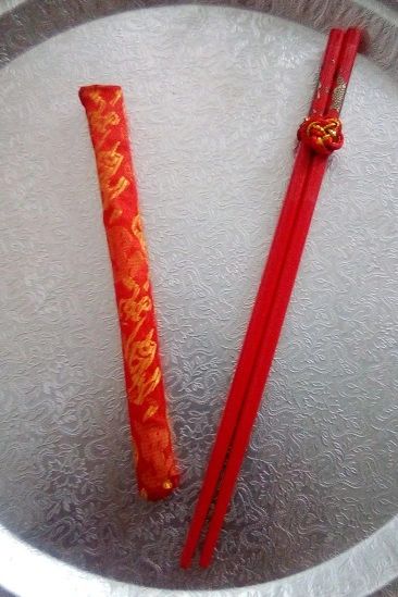 Chopsticks with Brocade Holder (Set of 2)