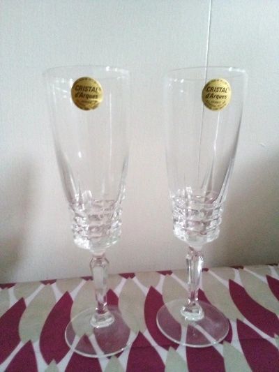 Dalton French Lead Crystal Set of 2 Parfait Glasses