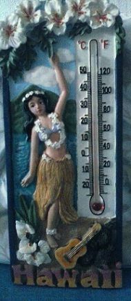 Hula Girl Hawaii Thermometer