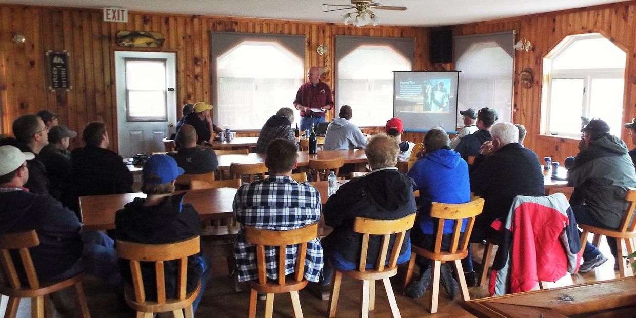 Team building at a group fishing trip.