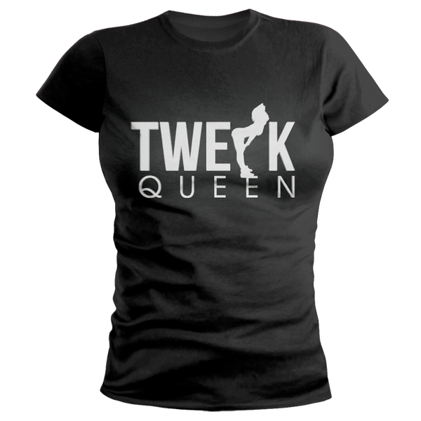 Twerk Queen "Glow in the Dark" Women Black T-Shirt (S-3XL)