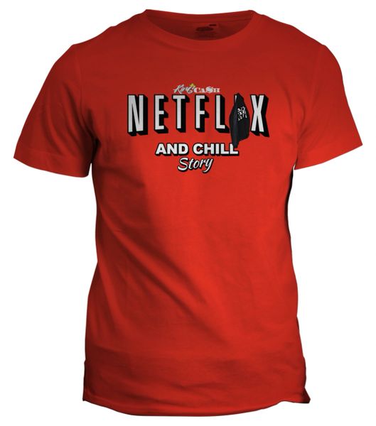 NetFlix And Chill Men Red T-Shirt (S-4XL)