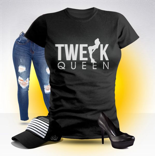Twerk Queen Women Black T-Shirt (S-3XL) Free Learn More!