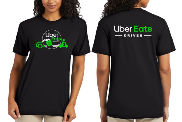 Uber Eats Car/Bike Delivery T-Shirt (Adult Unisex)