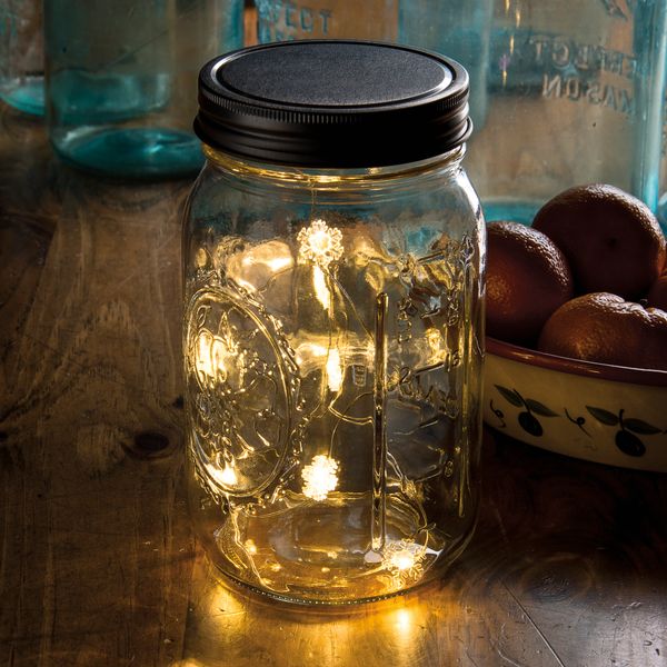 Battery Operated Large Mason Jar Light With Snowflake Lights Lid | In ...