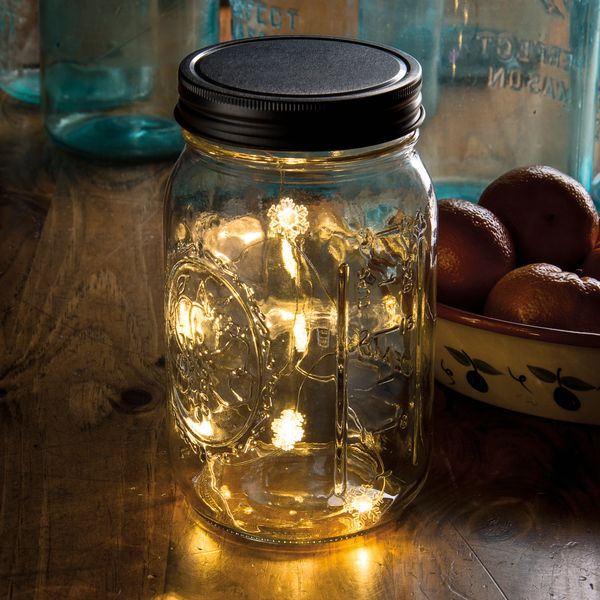 Battery Operated Silver Snowflake Glass Mason Jars - Set of 3