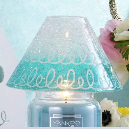 Yankee Candle Spring Swirls Glass Jar Candle Shade  In The Berry Patch  (The Berry Patch Gift Shop) (Robin's Nest)