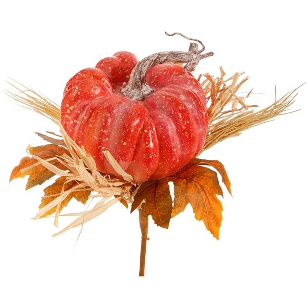 RAZ Imports~13" Harvest Pumpkin Pick Set 2~Floral/Branch/Stem/Tree/Wreath/Leaf 