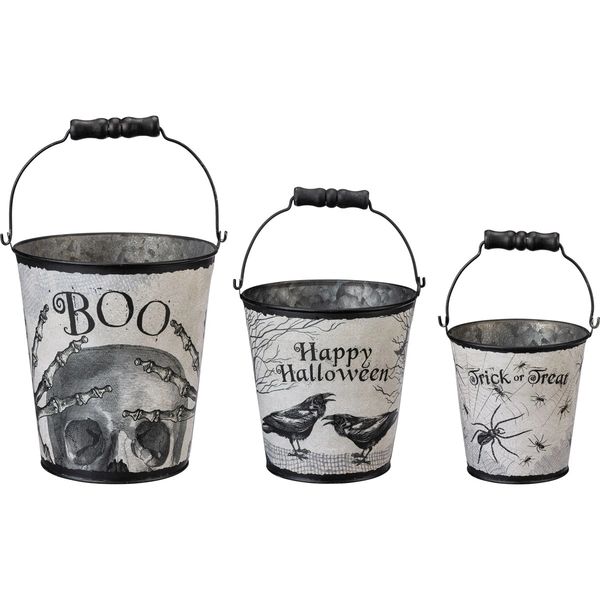 Tin Candy Bucket Set of 3 ~ 