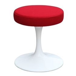 Sterling Stool Chair - White & Red 25"