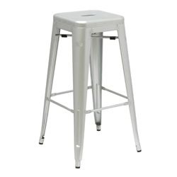 Clampett Counter Stool - Silver (set of 2)