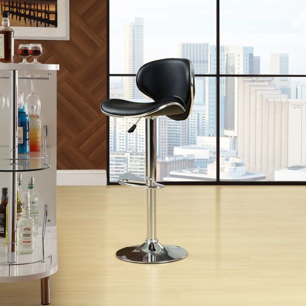 Saddleback Bar Stool - Black