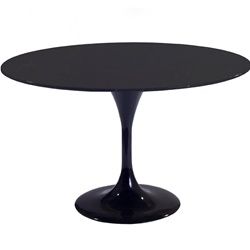 Saarinen Style Tulip Dining Table - 29" Round - Black