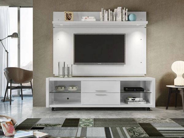 TV Stand 15284+81484 White Gloss Set