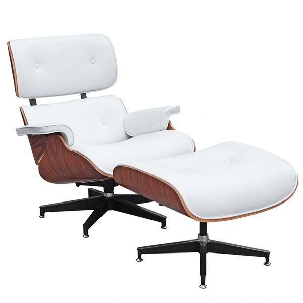 Eames Style Lounge Chair - White