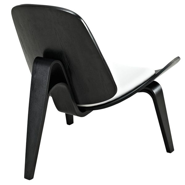 Hans Wegner Lounge Chair Black & White, Take 1 Designs Mid Century
