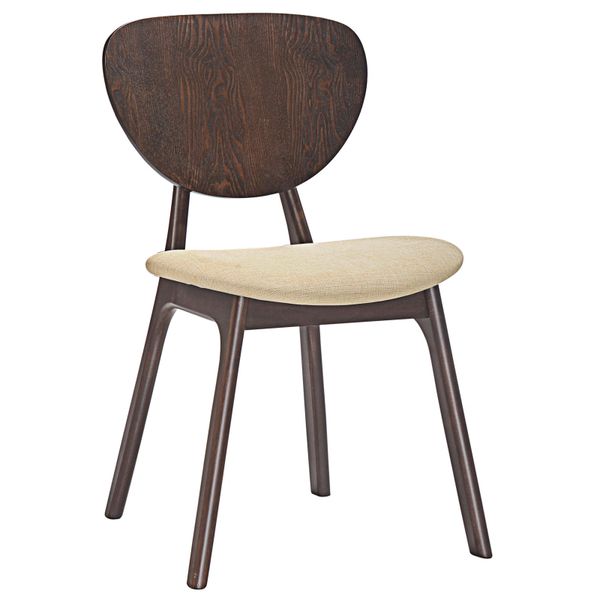 T1D Dining Chair T - Walnut and Beige