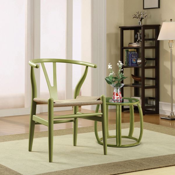 Hans Wegner Style Wishbone Chair - Green