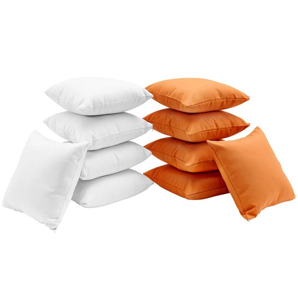 T1D Ten Piece Outdoor Pillow Set - White/Orange