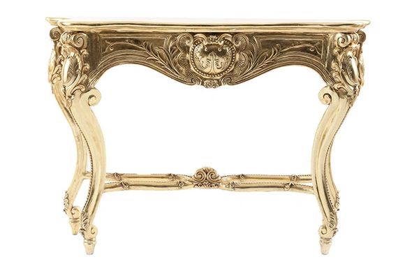 T1D Louis XV Console Table Gold Leaf