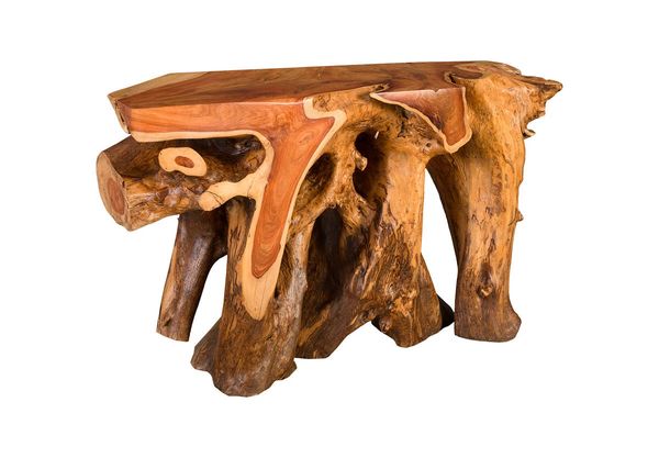 T1D Makha Z Wood Console Table