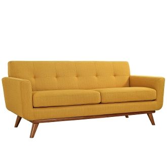 Finn Juhl Style Loveseat-Citrus-78"
