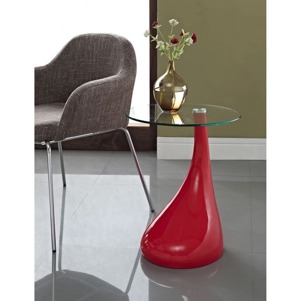 Jan Tear Drop Side Table Red Take 1 Designs Mid Century Modern Furniture