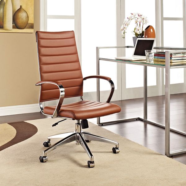 High Back Office Chair - Terracotta