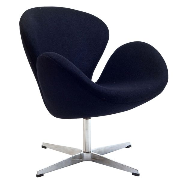 Arne Jacobsen Style Swan Chair-Black