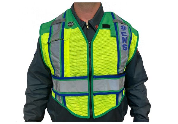 ULTRABRIGHT GREEN / BLUE - EMS PUBLIC SAFETY VEST