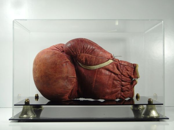 single boxing glove display case