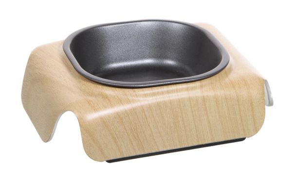 Hagen Catit Design 2-in-1 Wood Finish Dinner Bowl/ Dish, 230 ml
